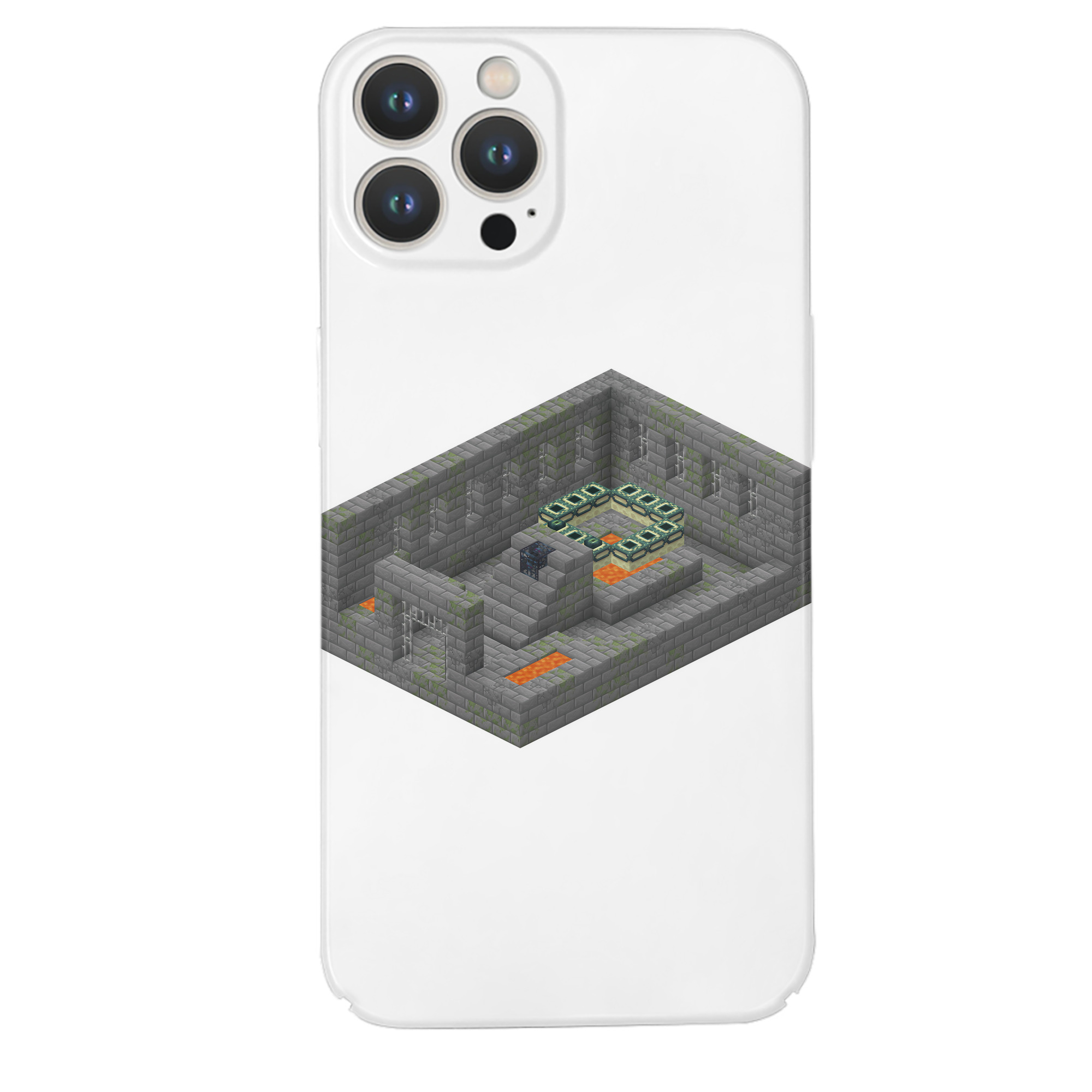 （画像用） マインクラフト ブロックの世界 Minecraft MC Block world 【iPhone 14シリーズ対応】ハードケース